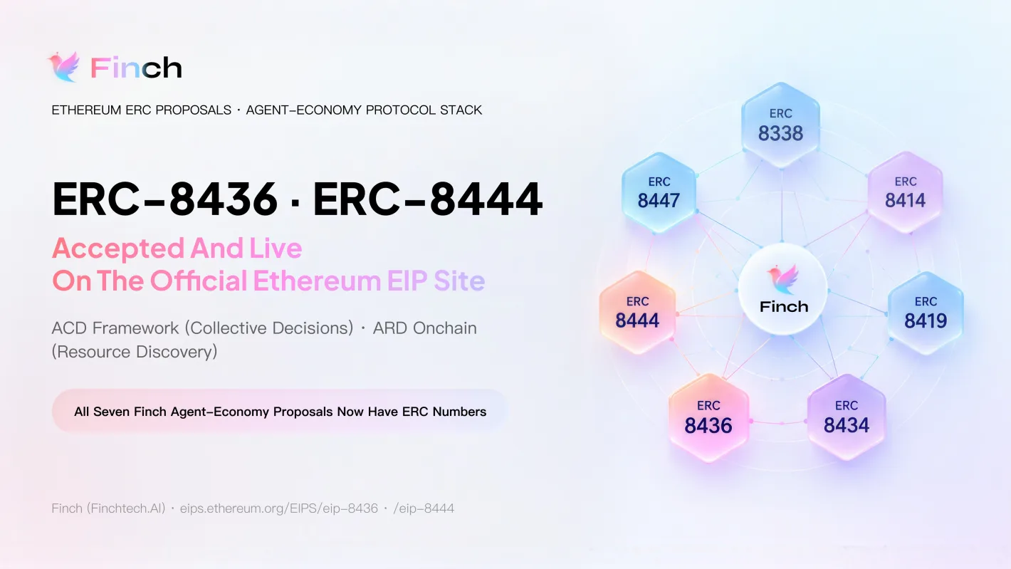 ERC-8436 AI Agent Collective Decision and ERC-8444 Agentic Resource Discovery proposals